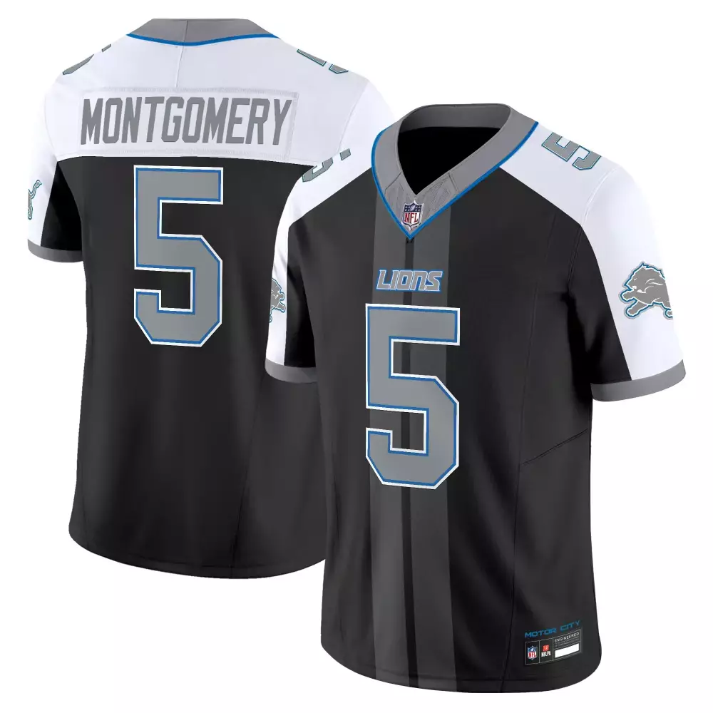 Montgomery 5 Detroit Lions Blue Stitched Jersey with 90 Seasons Patch | Limited Edition Fan Gear | For Men, Women & Youth