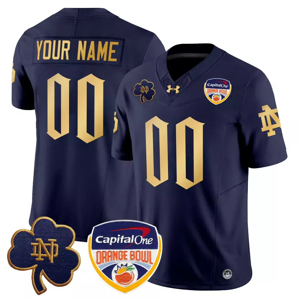 Notre Dame Fighting Irish 2025 Men's Navy Stitched Jersey | Name Patch for Game Day | For Men, Women & Youth