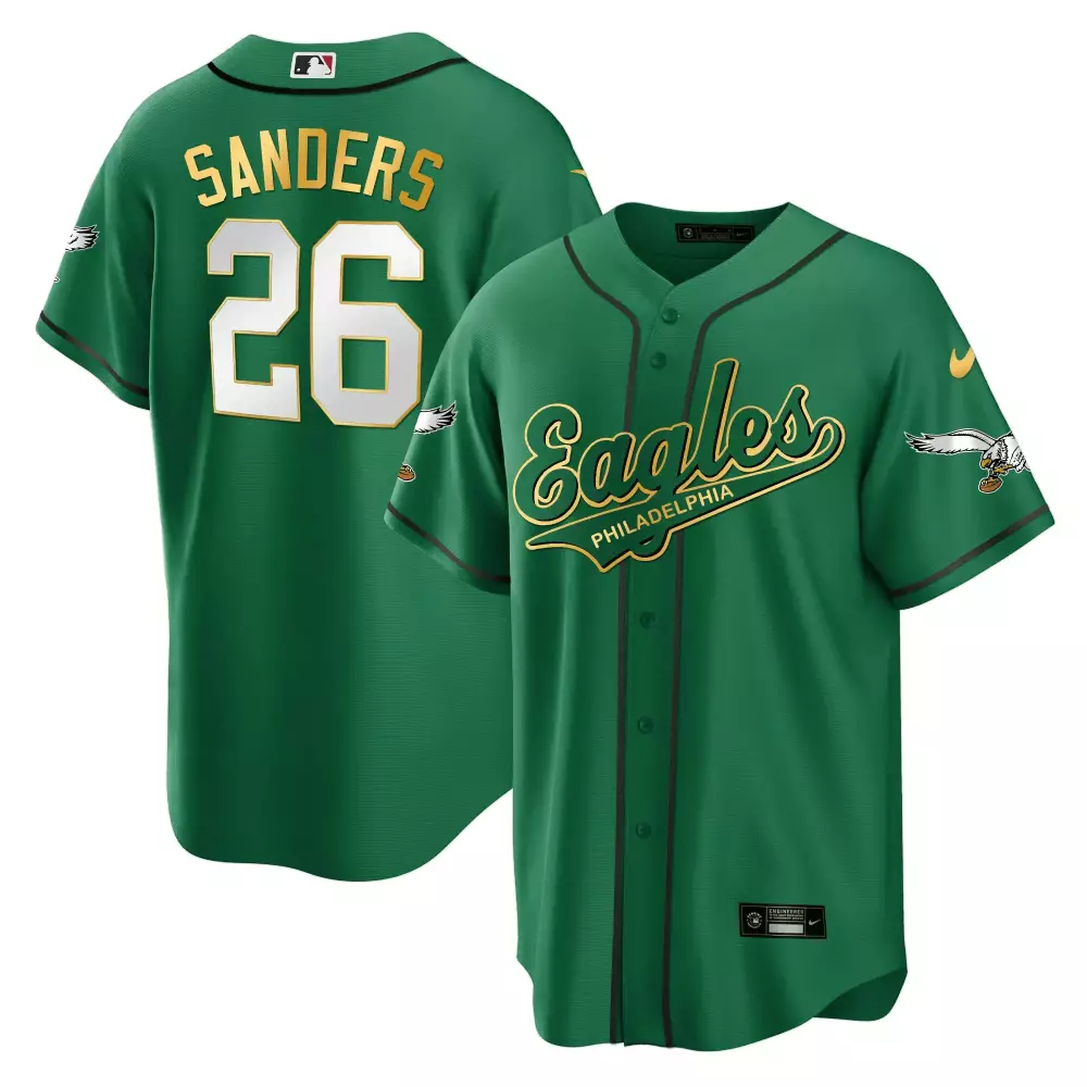 Sanders 26 Philadelphia Eagles Kelly Green Stitched Jersey | 2023 Style | Limited Edition Fan Gear | For Men, Women & Youth