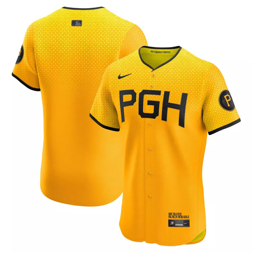 Pittsburgh Pirates Yellow Stitched Men's Jersey 2025 | Name Patch | Stylish Fan Gear for Men, Women & Youth