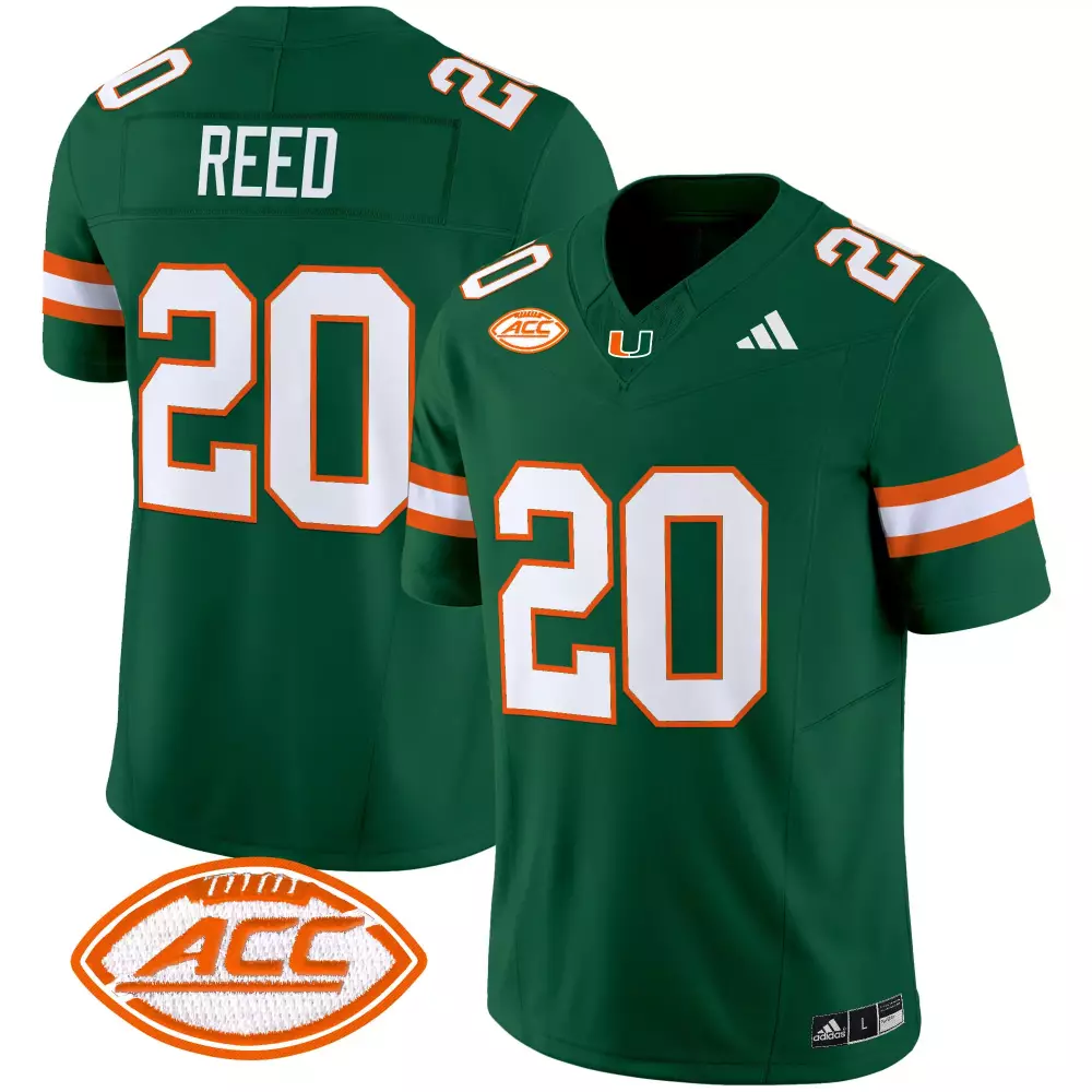 Reed 20 Miami Hurricanes 2025 All Stitched Jersey | ACC Patch Orange | Limited Edition Fan Gear | For Men, Women & Youth