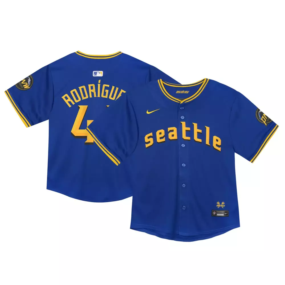 Rodriguez 4 Mariners 2025 City Connect Jersey | Blue Stitched Name Patch for Men | For Men, Women & Youth