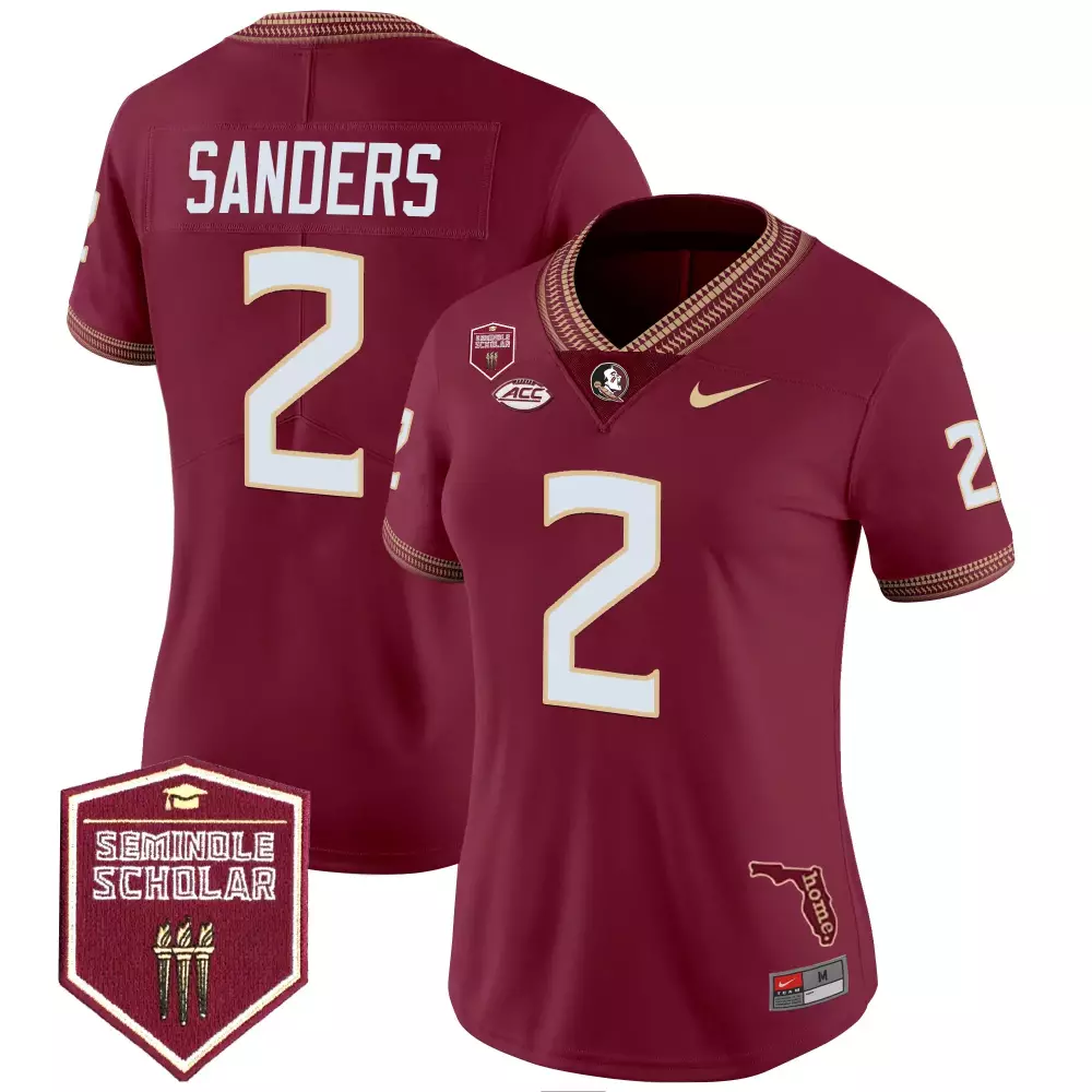 Sanders 2 Men's Aqua Stitched Vapor Jersey | Florida State Seminoles 2025 | Game Day Outfit for Fans | For Men, Women & Youth