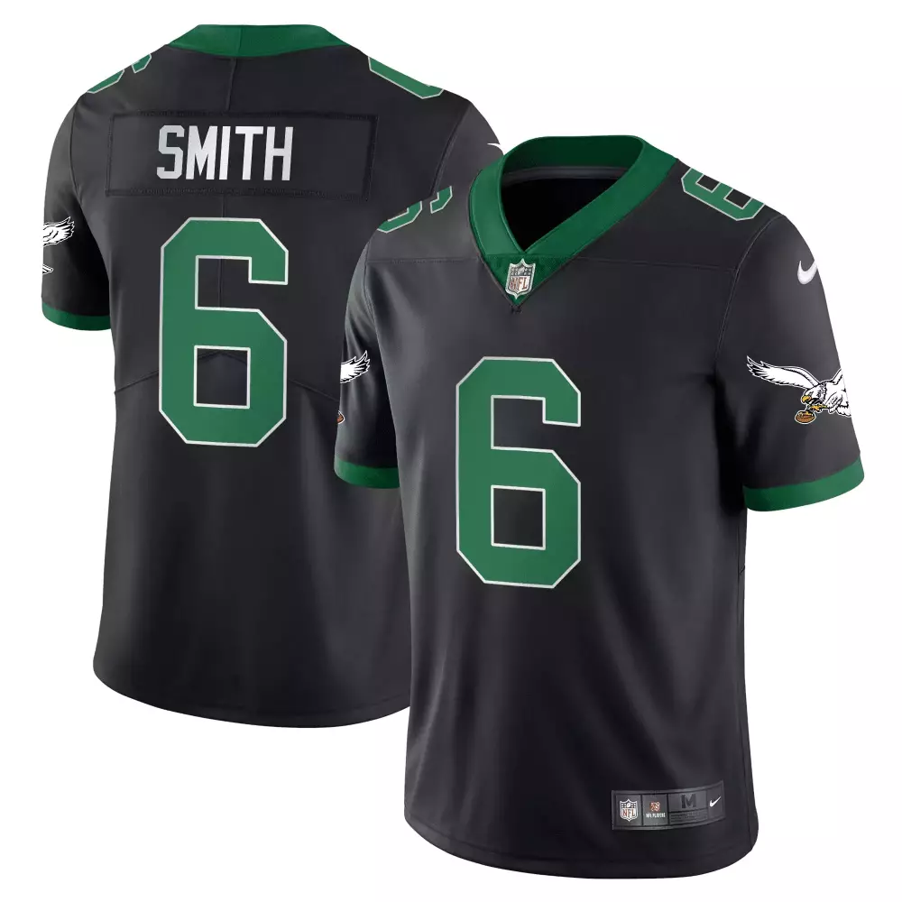 Smith 6 Philadelphia Eagles Black Stitched Youth Jersey | Name Patch 2023 | Fan Gear for Young Fans | For Men, Women & Youth