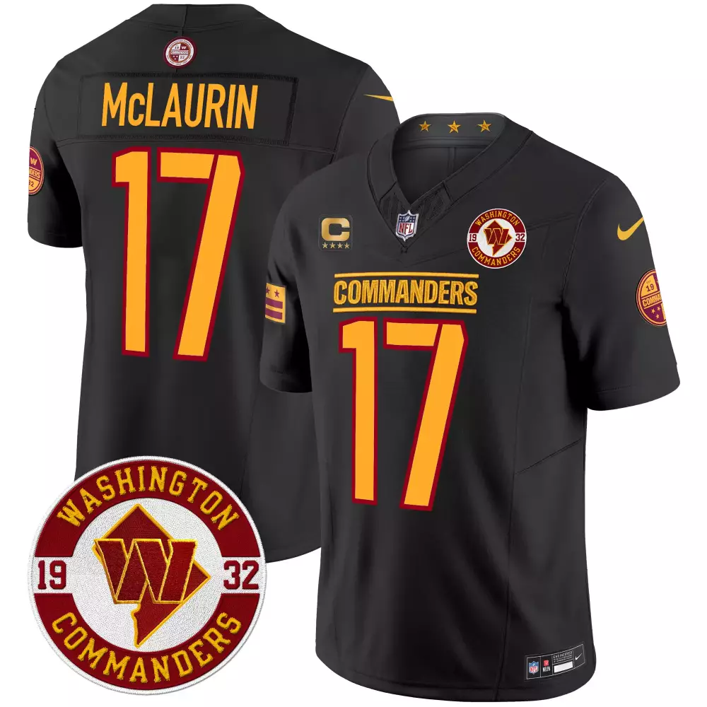 Women's Mclaurin 17 Washington Commanders White Vapor Jersey | 90th Anniversary Edition | All Stitched Fan Gear | For Men, Women & Youth