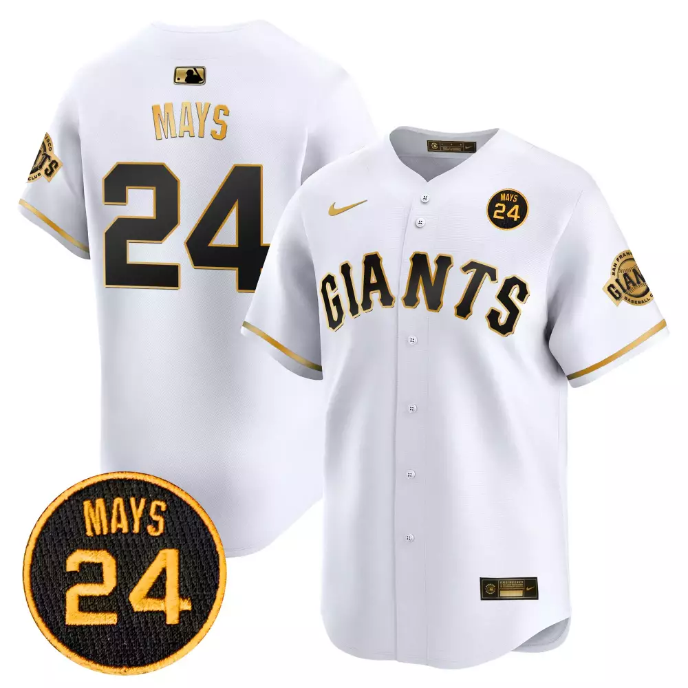 Willie Mays San Francisco Giants 2024 Cream Name Patch Jersey | All Stitched Limited Edition | Fan Gear for Men | For Game Day