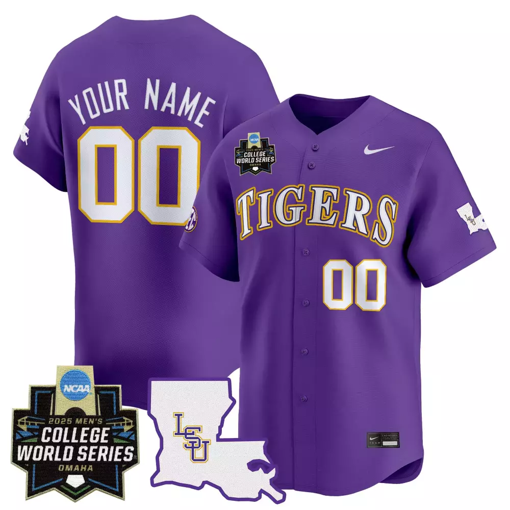 Your Name 00 LSU Tigers Women's Purple Stitched Jersey | 2025 Name Patch | Fan Gear for Men, Women & Youth