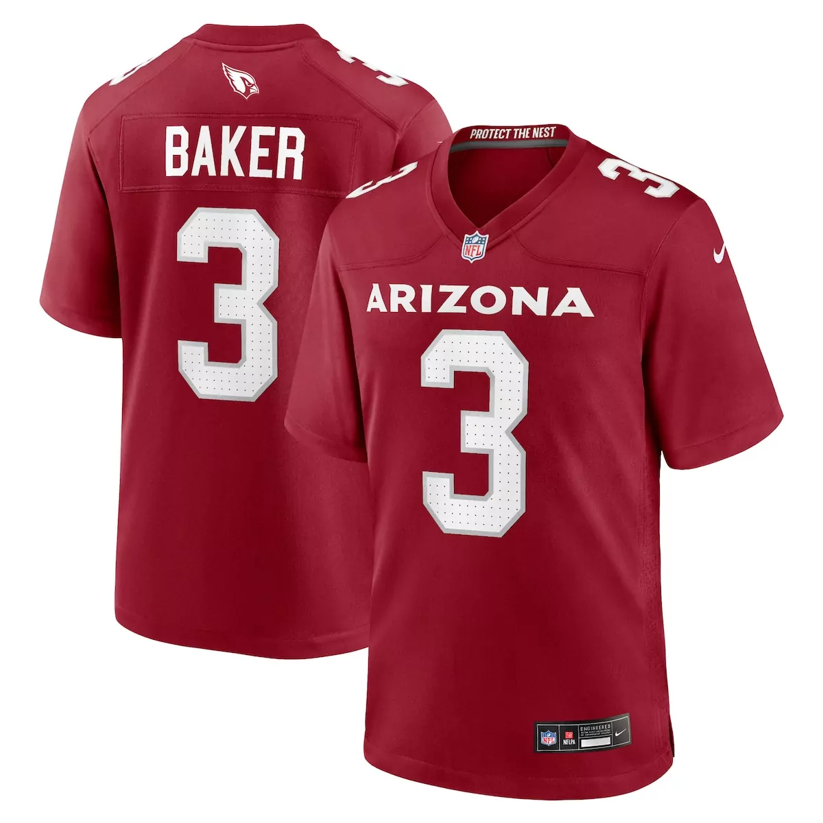 Budda Baker Arizona Cardinals Player Jersey | Cardinal Color | Game Day Outfit for Men, Women & Youth
