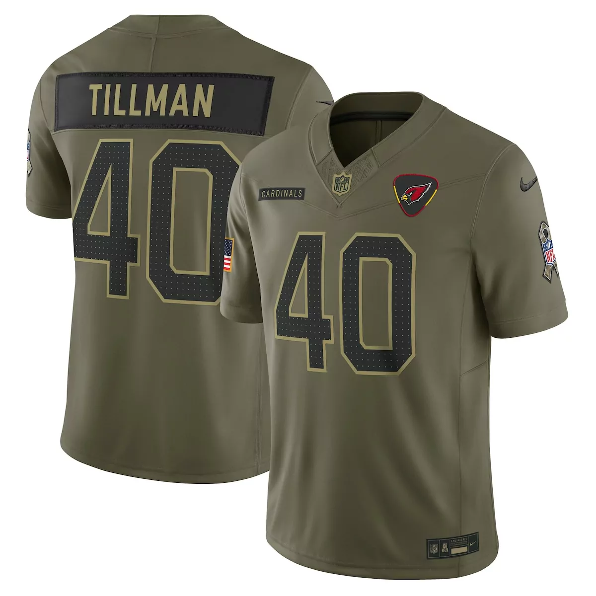 Pat Tillman Salute to Service Retired Limited Jersey | Arizona Cardinals Olive | Limited Edition Fan Gear for Men