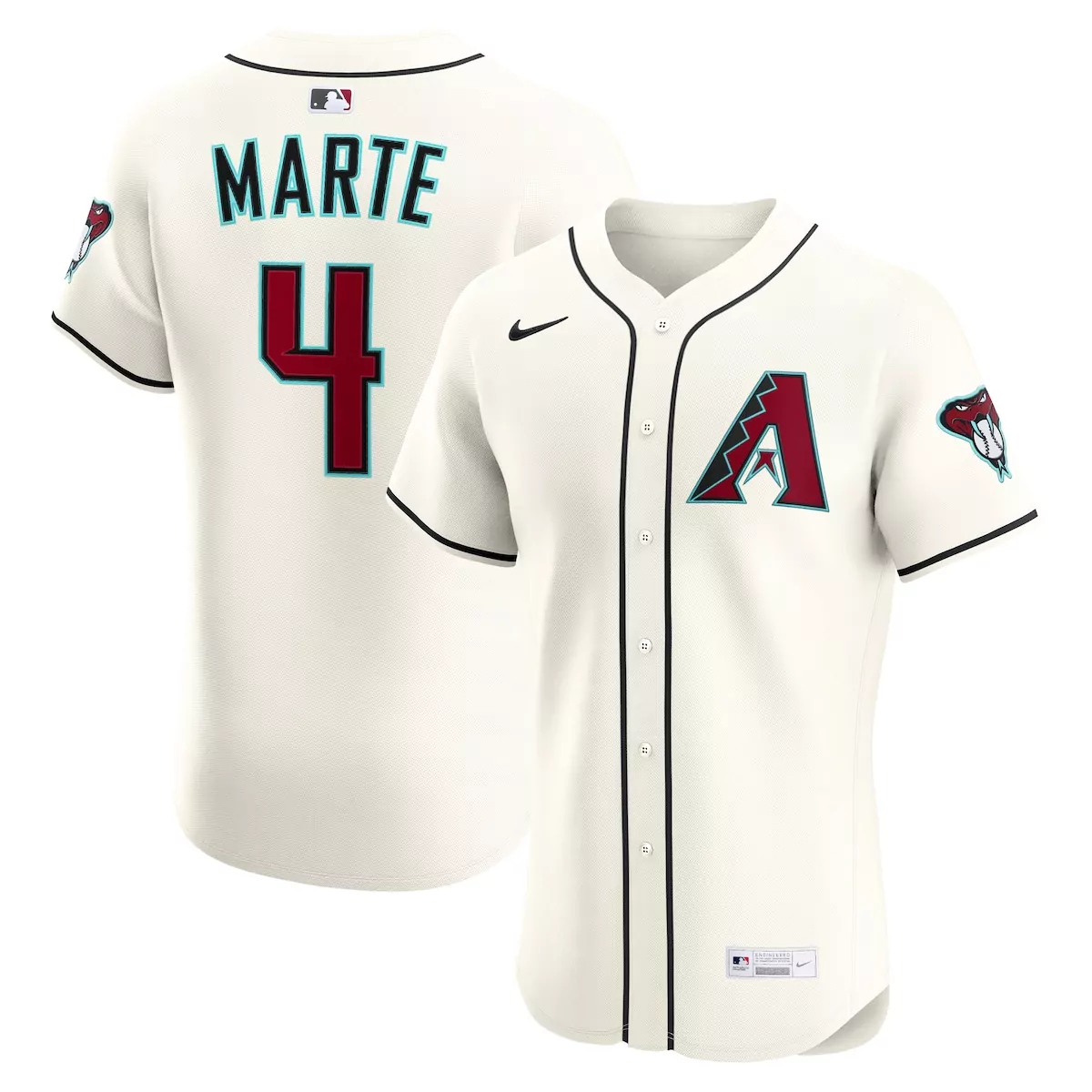 Ketel Marte Arizona Diamondbacks Cream Home Elite Jersey | Premium Fan Gear for All Ages | For Men, Women & Youth