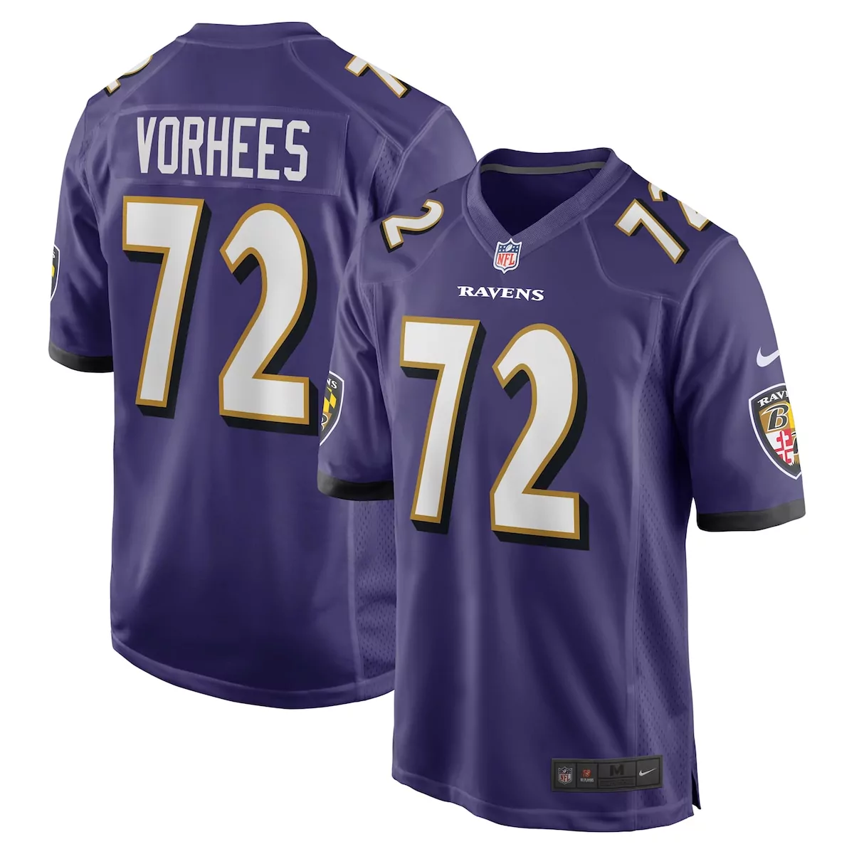 Baltimore Ravens Andrew Vorhees Purple Team Game Jersey | Fan Gear | For Men, Women & Youth
