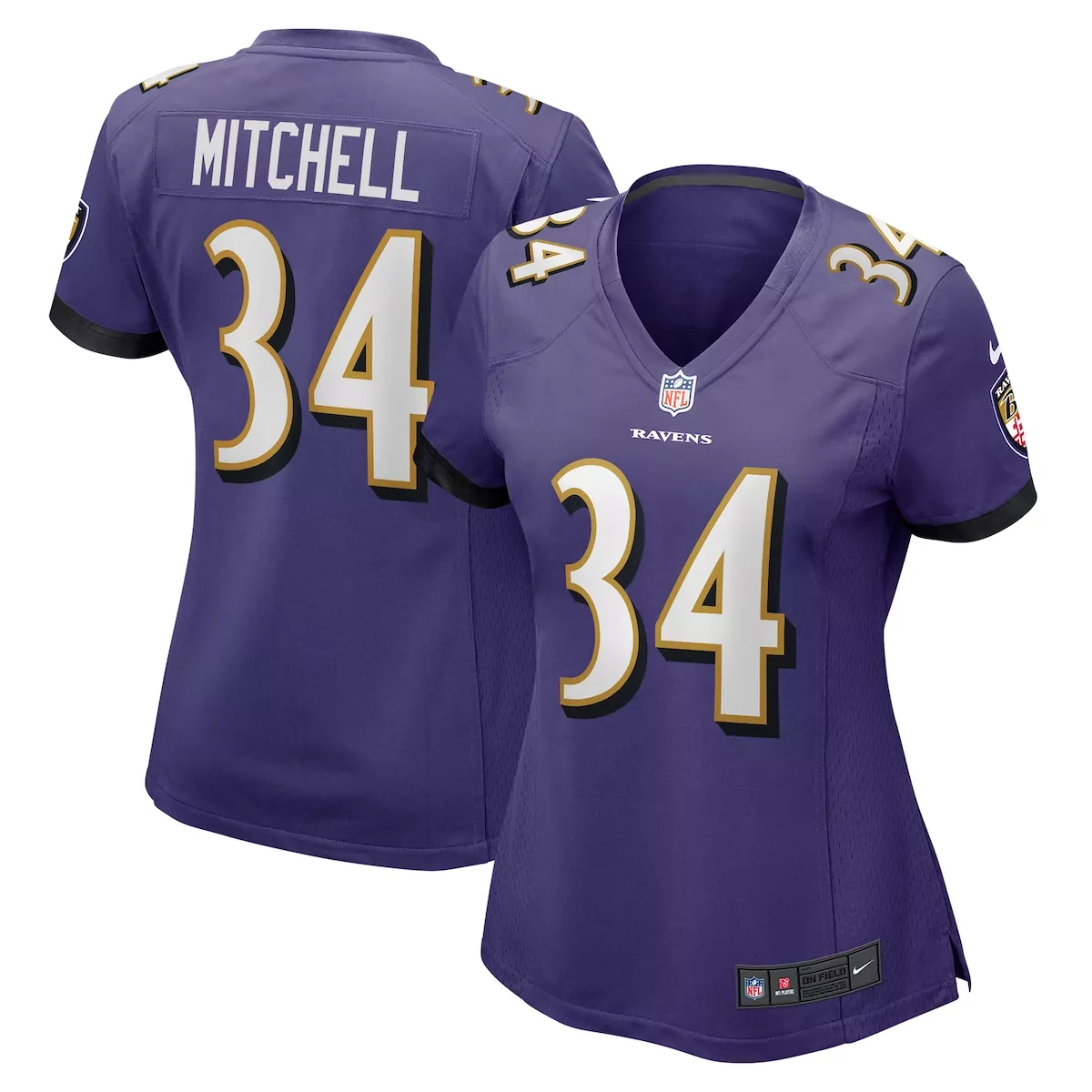 Keaton Mitchell Baltimore Ravens Purple Game Jersey | Perfect for Fans | For Men, Women & Youth