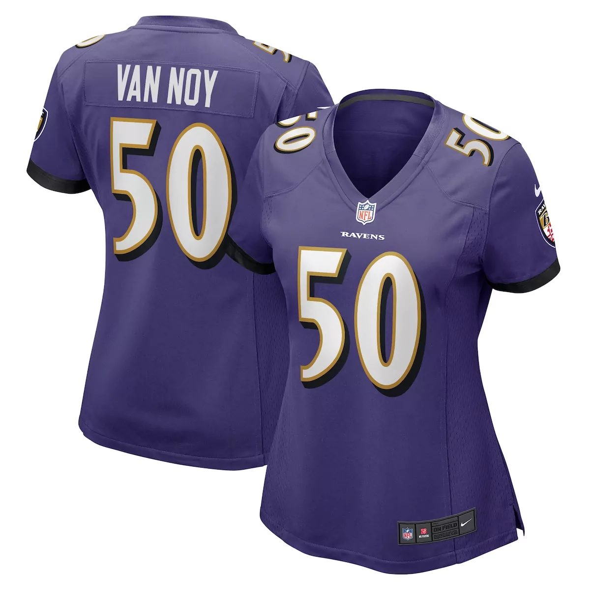Kyle Van Noy Baltimore Ravens Purple Game Jersey | Game Day Fan Gear | For Men, Women & Youth
