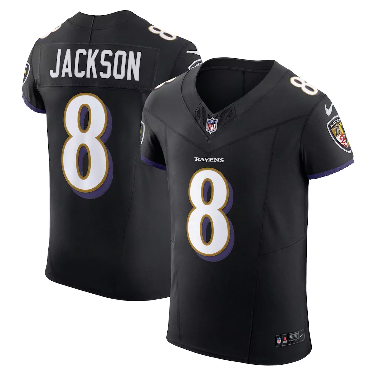 Lamar Jackson Baltimore Ravens Black Alternate Vapor Elite Jersey | Limited Edition Fan Gear | For Men, Women & Youth