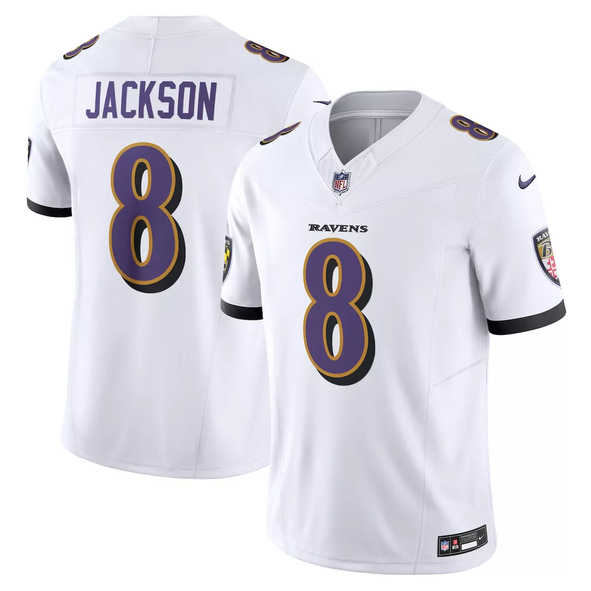 Lamar Jackson Baltimore Ravens White Vapor Limited Jersey | Premium Fan Gear for Game Day | For Men, Women & Youth