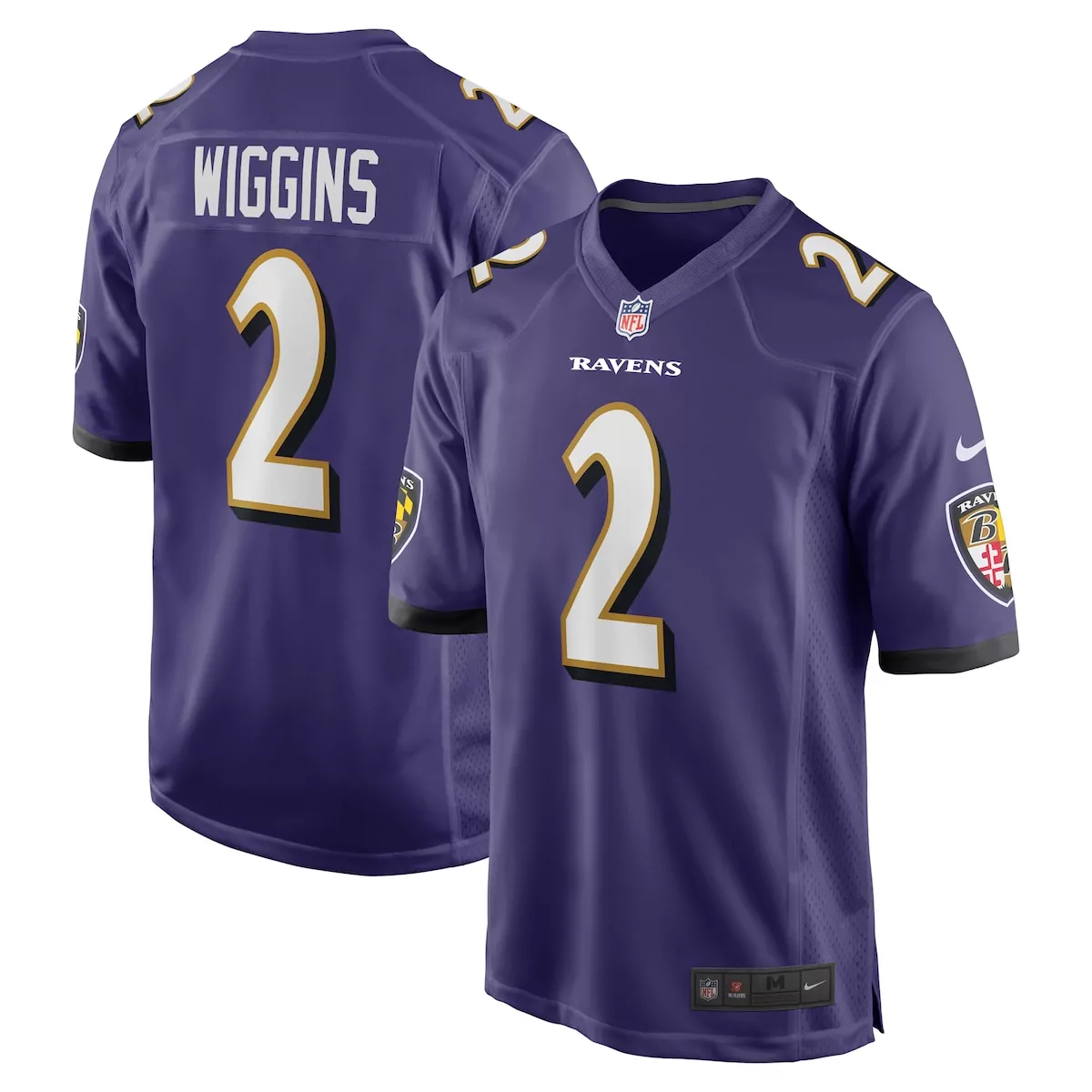 Nate Wiggins Baltimore Ravens Purple Player Game Jersey | Stylish Fan Gear for All | For Men, Women & Youth
