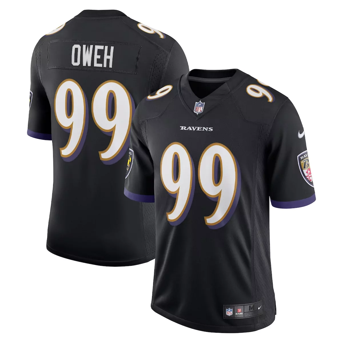 Odafe Oweh Baltimore Ravens Black Vapor Limited Jersey | Custom Style for Fans | Perfect Gift for Men, Women & Youth