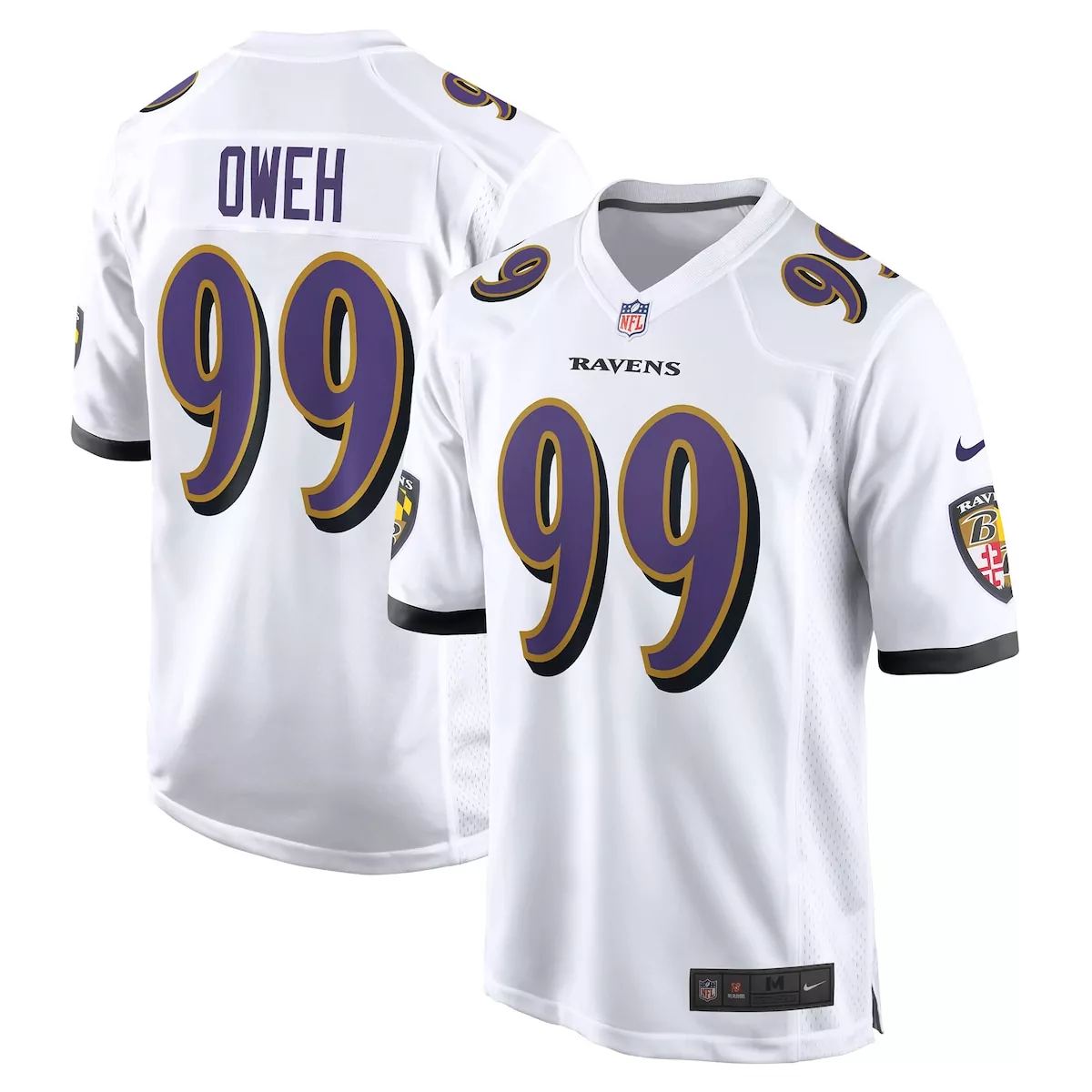 Odafe Oweh Baltimore Ravens White Game Jersey | Custom Style for Fans | Perfect Gift for Men, Women & Youth