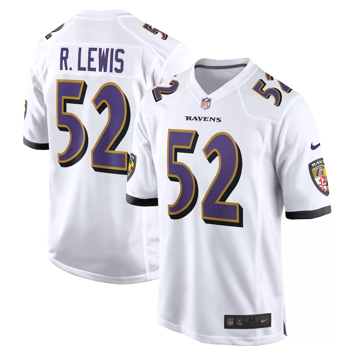 Ray Lewis Baltimore Ravens White Retired Player Game Jersey | Iconic Fan Gear for Men, Women & Youth | Perfect for Game Day