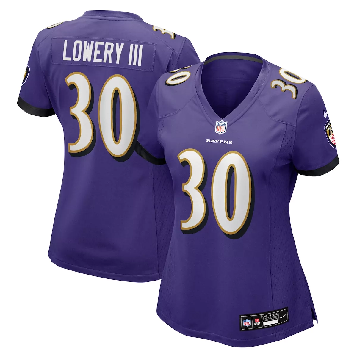 Reuben Lowery III Baltimore Ravens Purple Team Game Jersey | Comfortable Fan Gear for Men, Women & Youth | Great Gift Idea