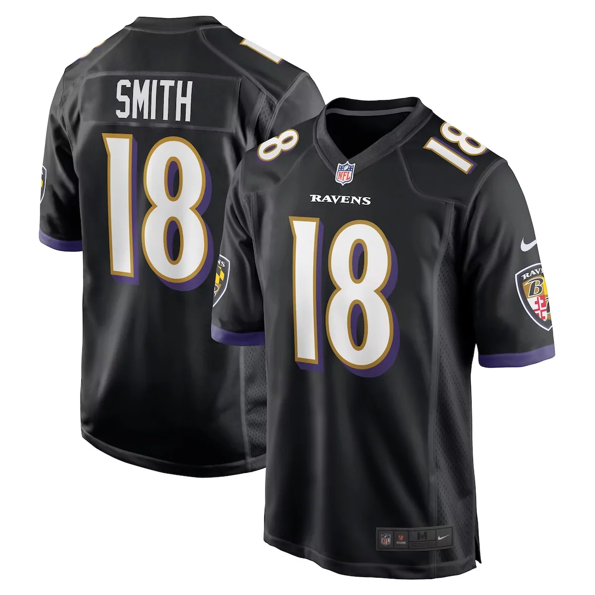 Roquan Smith Baltimore Ravens Black Alternate Game Jersey | Stylish Fan Gear for Men, Women & Youth | Perfect for Game Day