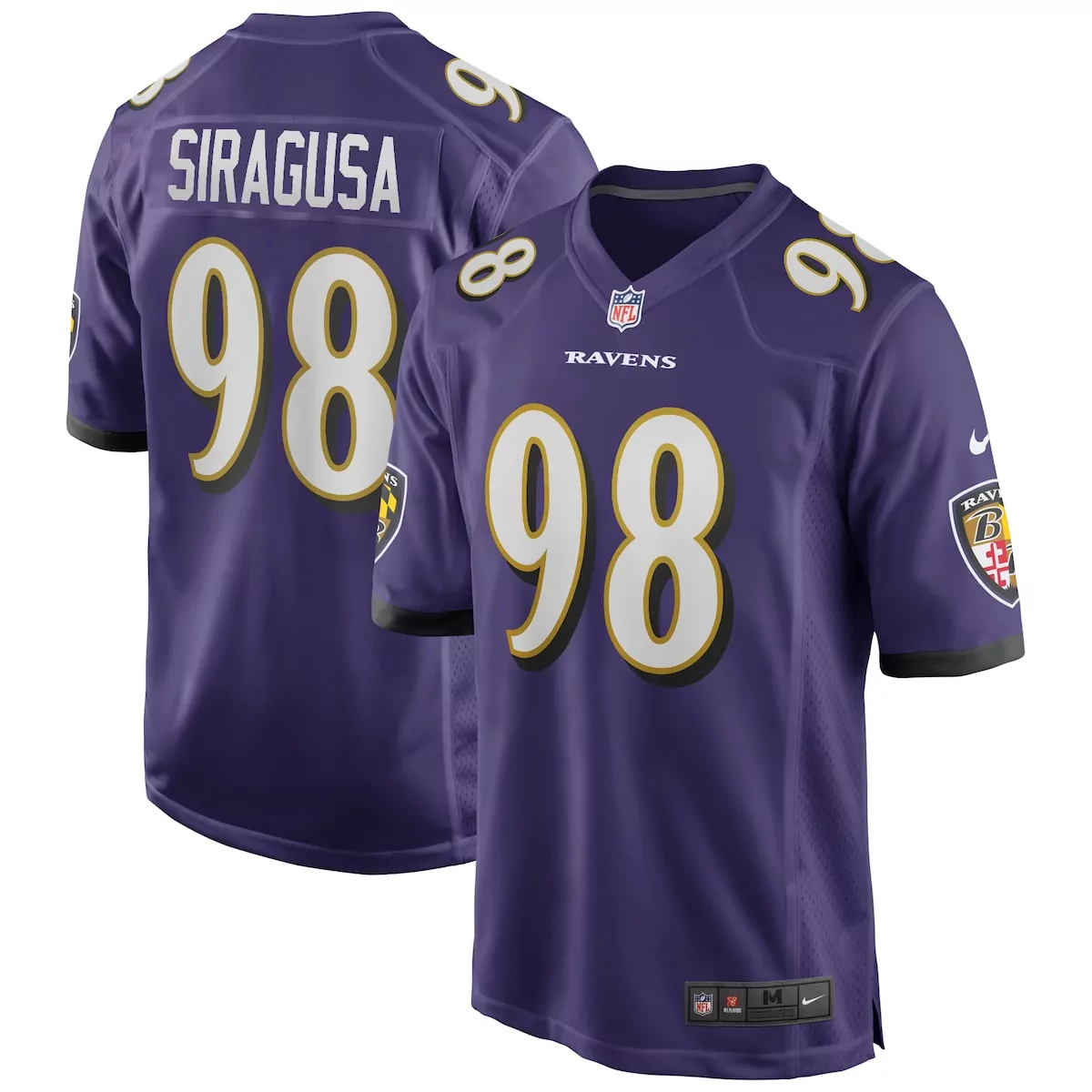 Tony Siragusa Baltimore Ravens Purple Retired Player Game Jersey | Stylish Fan Gear for Men, Women & Youth | Perfect for Game Day