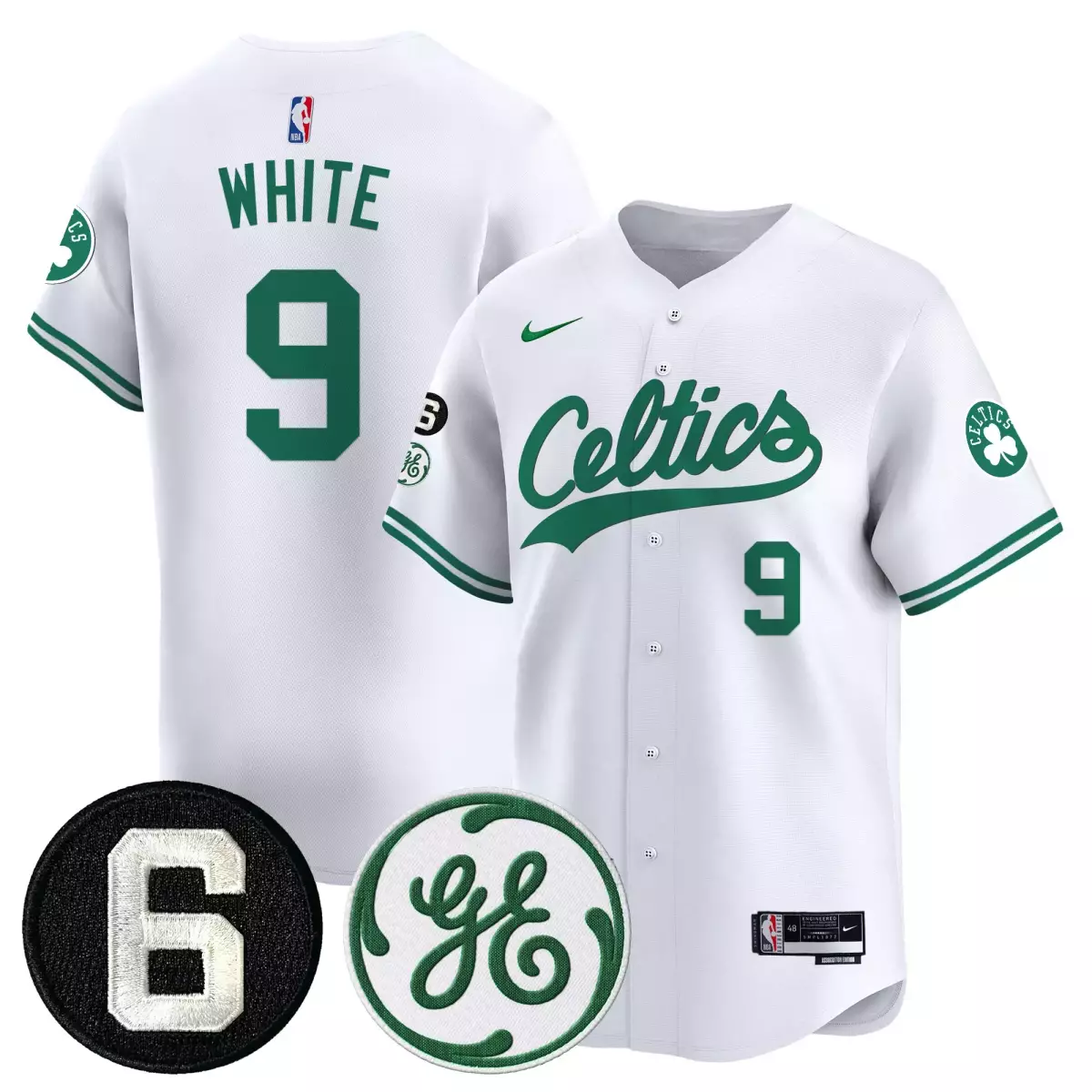 Bill Russell Boston Celtics 9 White White Jersey | Stitched Fan Gear | For Men, Women & Youth