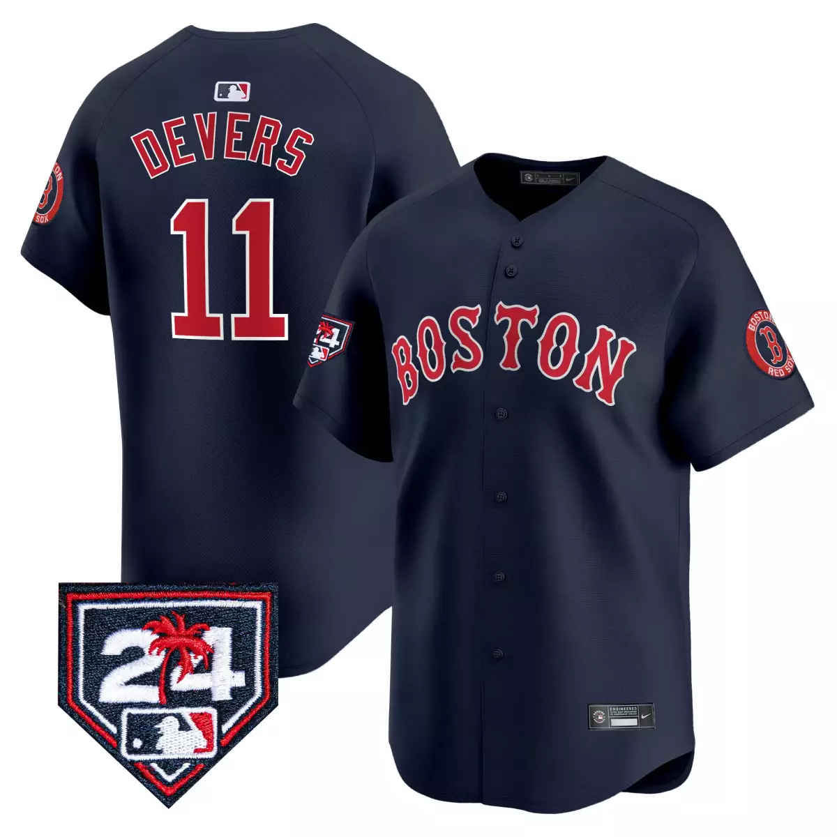 Devers Boston Red Sox 2024 Spring Training Jersey | Navy Vapor Premier Limited Edition | Fan Gear for Men, Women & Youth