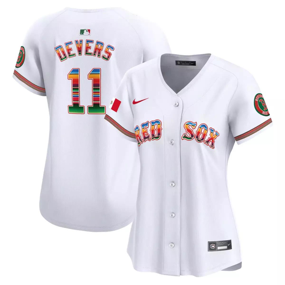 Devers Boston Red Sox White Jersey | Tim Wakefield Memorial Patch | Vapor Premier Limited Edition | For Men, Women & Youth