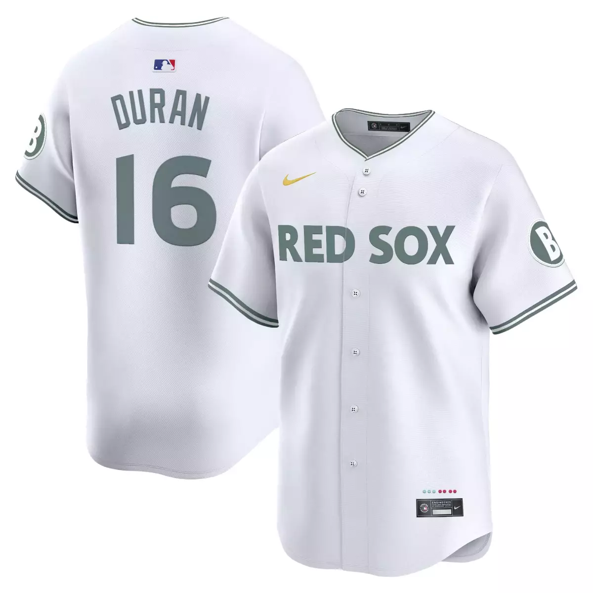 Duran Boston Red Sox 16 White Jersey 2025 | City Connect Vapor Premier Limited Edition | Fan Gear for Men, Women & Youth