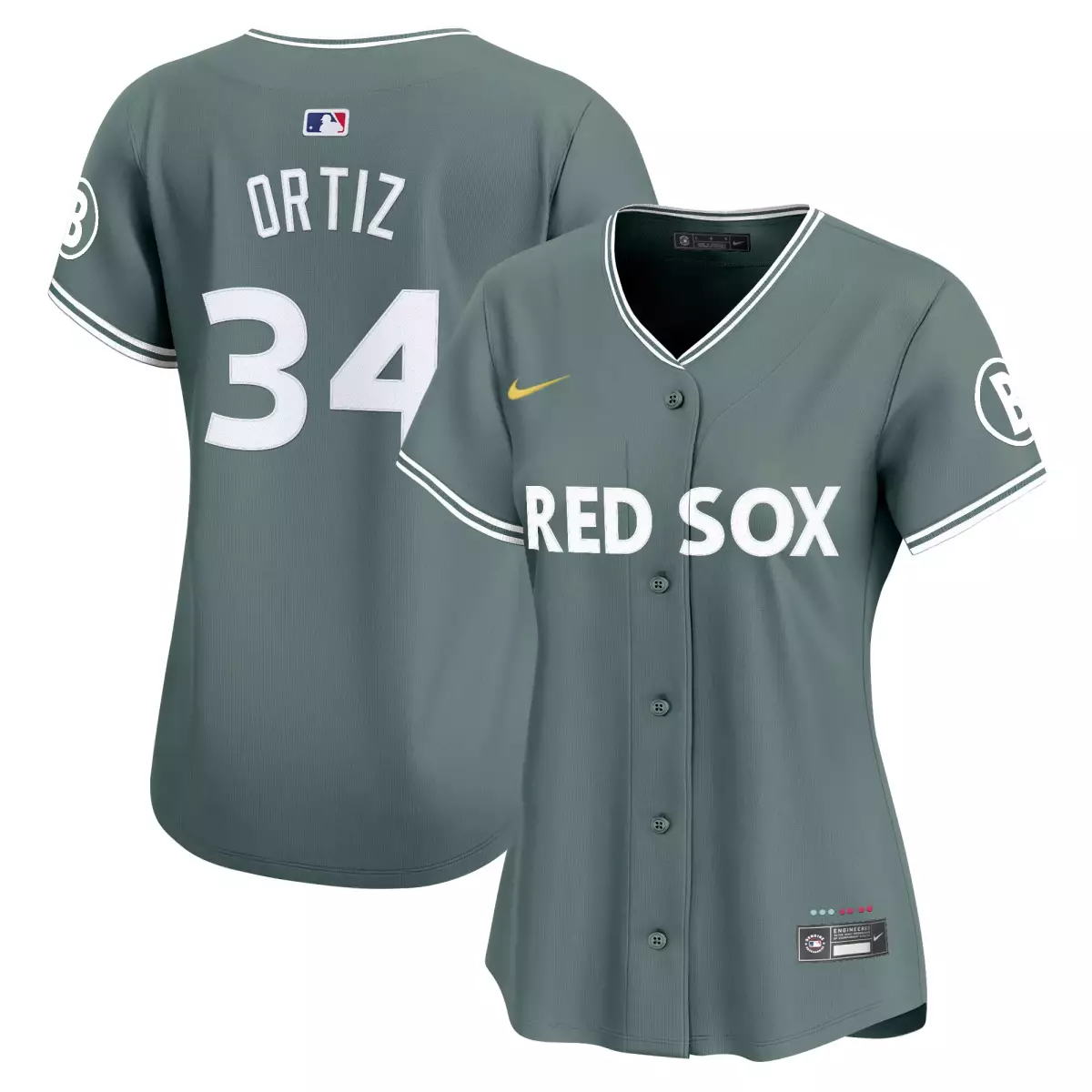 Ortiz Boston Red Sox 34 Green Jersey | 2025 City Connect Vapor Premier Limited Edition | Fan Gear for Men, Women & Youth