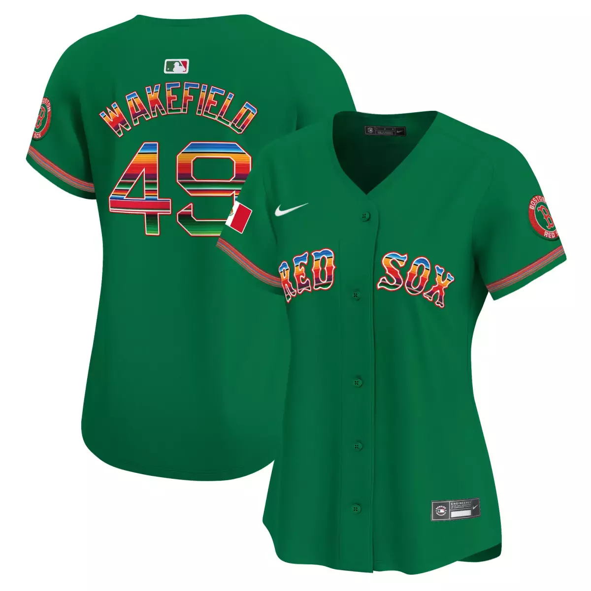 Wakefield Boston Red Sox 49 Green Jersey | Mexico Vapor Premier Limited Edition | Fan Gear for Men, Women & Youth