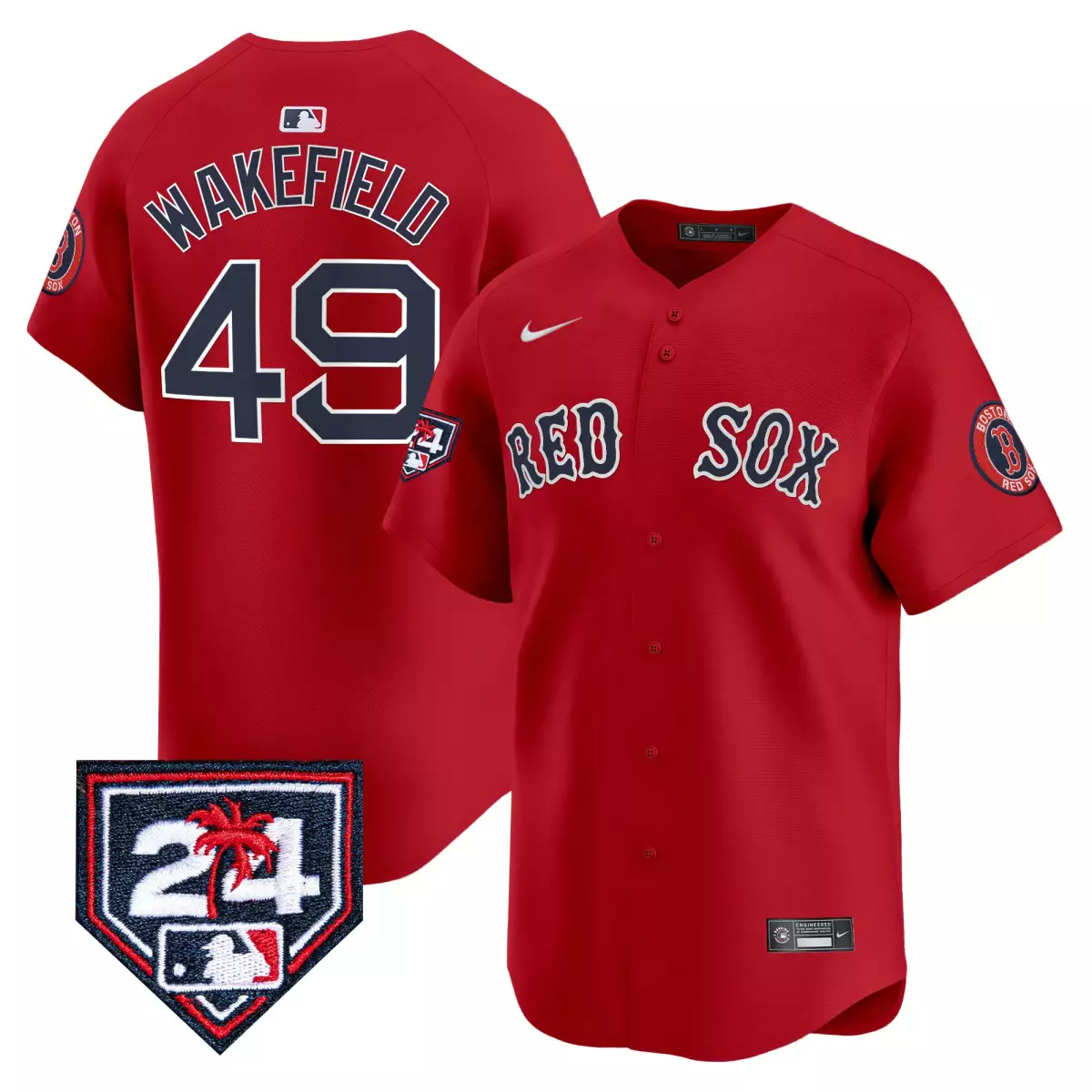 Wakefield Boston Red Sox 49 Red Jersey | 2024 Spring Training Limited Edition | Fan Gear for Men, Women & Youth