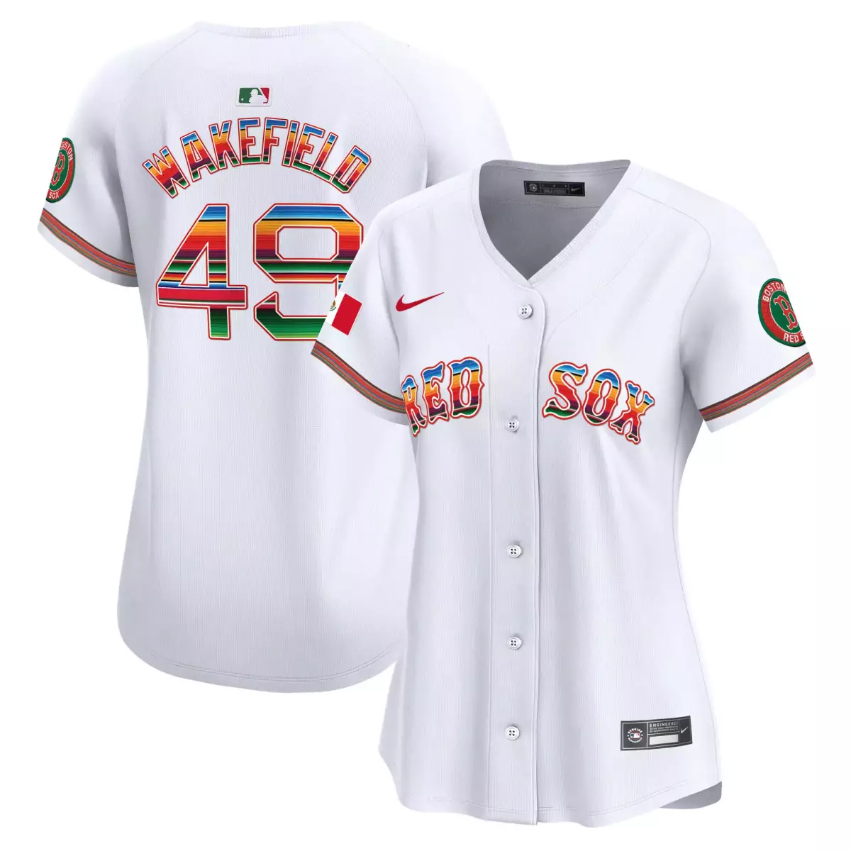 Wakefield Boston Red Sox 49 White Jersey | Mexico Vapor Premier Limited Edition | For Men, Women & Youth