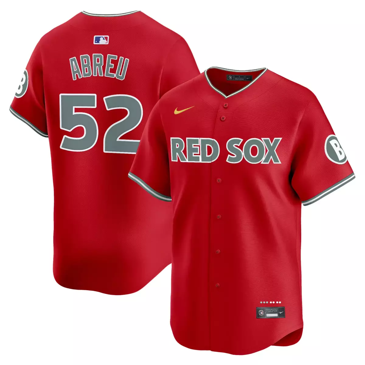 Abreu Boston Red Sox 2025 City Connect Jersey | White | Limited Edition Fan Gear | For Men, Women & Youth