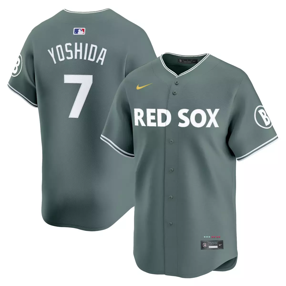 Yoshida Boston Red Sox Green Jersey | 2025 City Connect Vapor Premier Limited Edition | All Stitched Fan Gear | For Men, Women & Youth