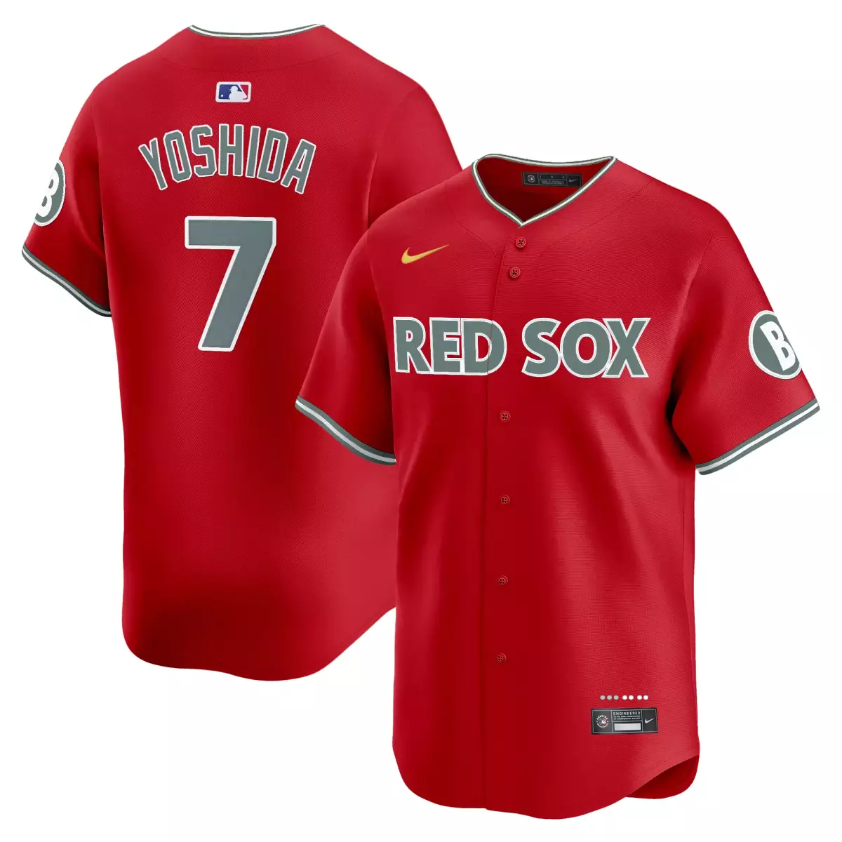 Yoshida Boston Red Sox Red Jersey | 2025 City Connect Vapor Premier Limited Edition | All Stitched Fan Gear | For Men, Women & Youth