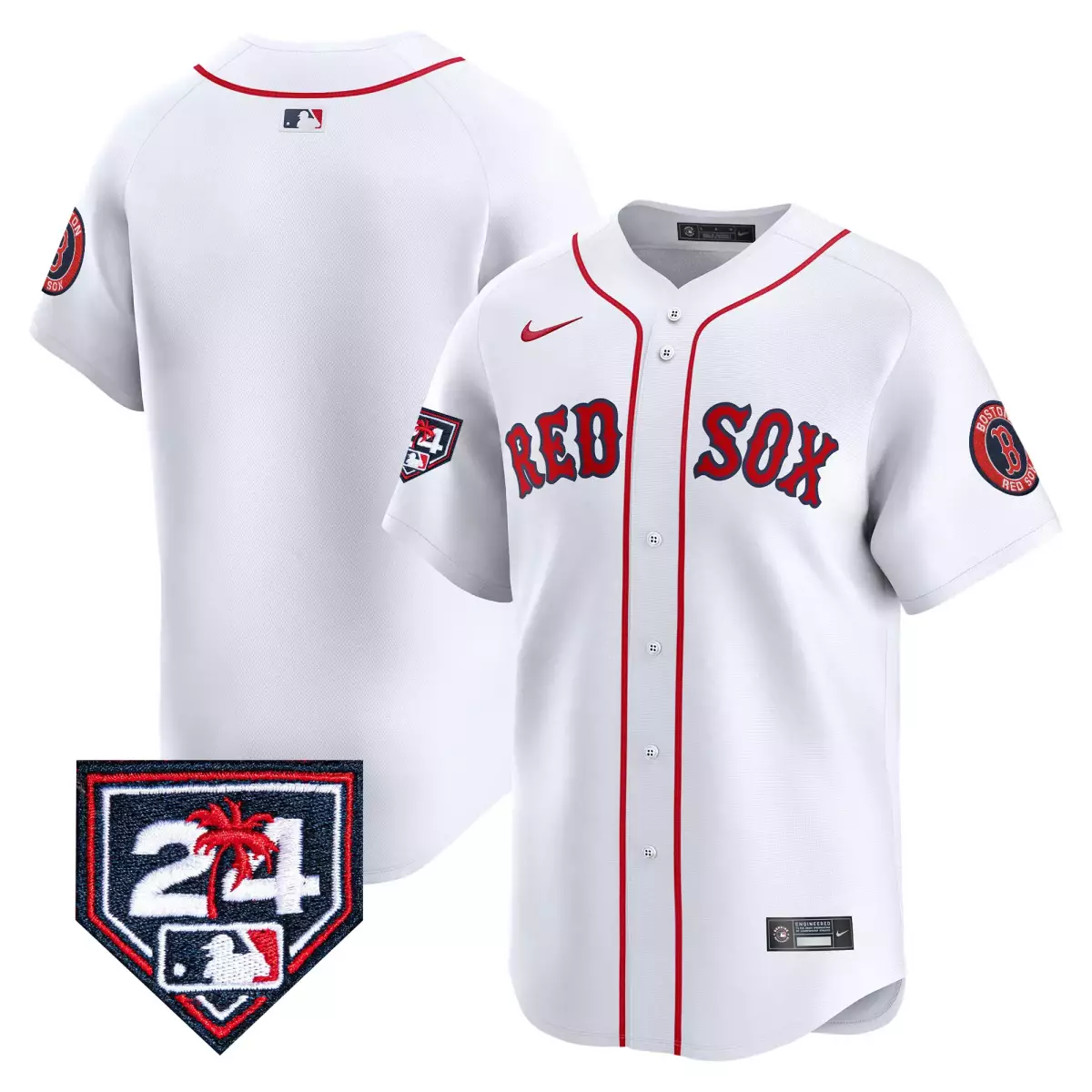 2024 Spring Training Boston Red Sox White & Red Jersey | Vapor Premier Limited Edition | All Stitched Fan Gear | For Men, Women & Youth