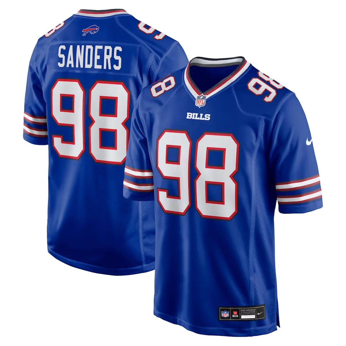 T J Sanders Buffalo Bills Royal Team Game Jersey | Stylish Fan Gear for Men, Women & Youth