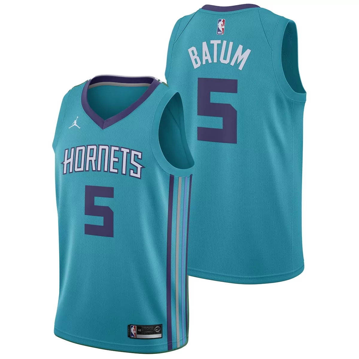 Nicolas Batum Jordan Icon Jersey | Charlotte Hornets Men's Style | Perfect Fan Gear for Game Day
