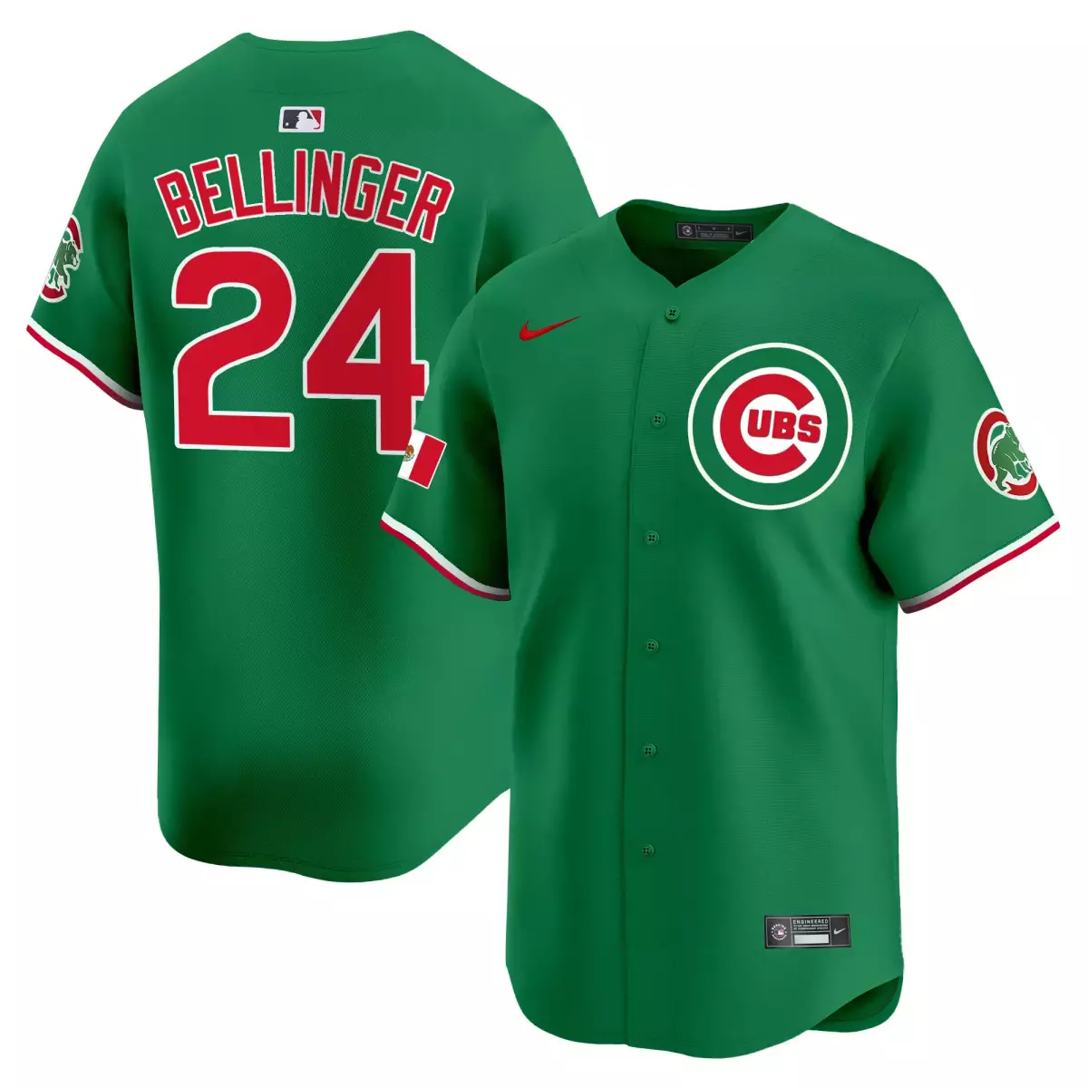 Bellinger Chicago Cubs 2024 Green Jersey | Mexico Vapor Premier Limited Edition V3 | Fan Gear for Men, Women & Youth