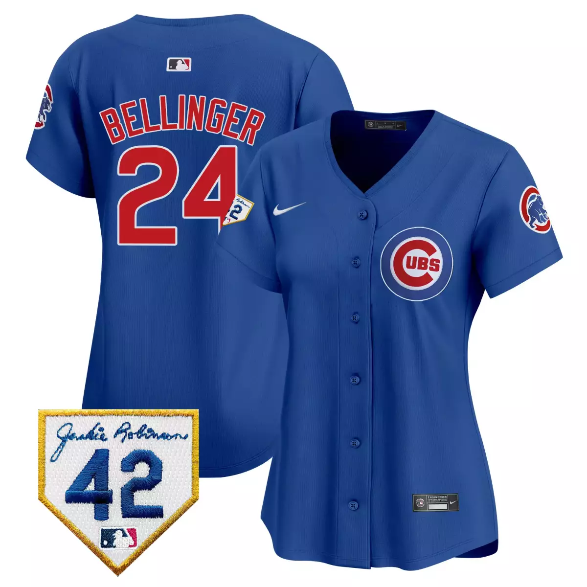 Bellinger Chicago Cubs 2024 Navy Jersey | Jackie Robinson Patch Vapor Premier Limited Edition | Fan Gear for Men, Women & Youth