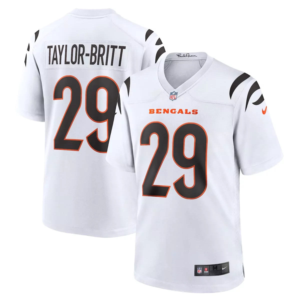 Cam Taylor-Britt Cincinnati Bengals White Game Jersey | Authentic Style | Fan Gear for Game Day | For Men, Women & Youth