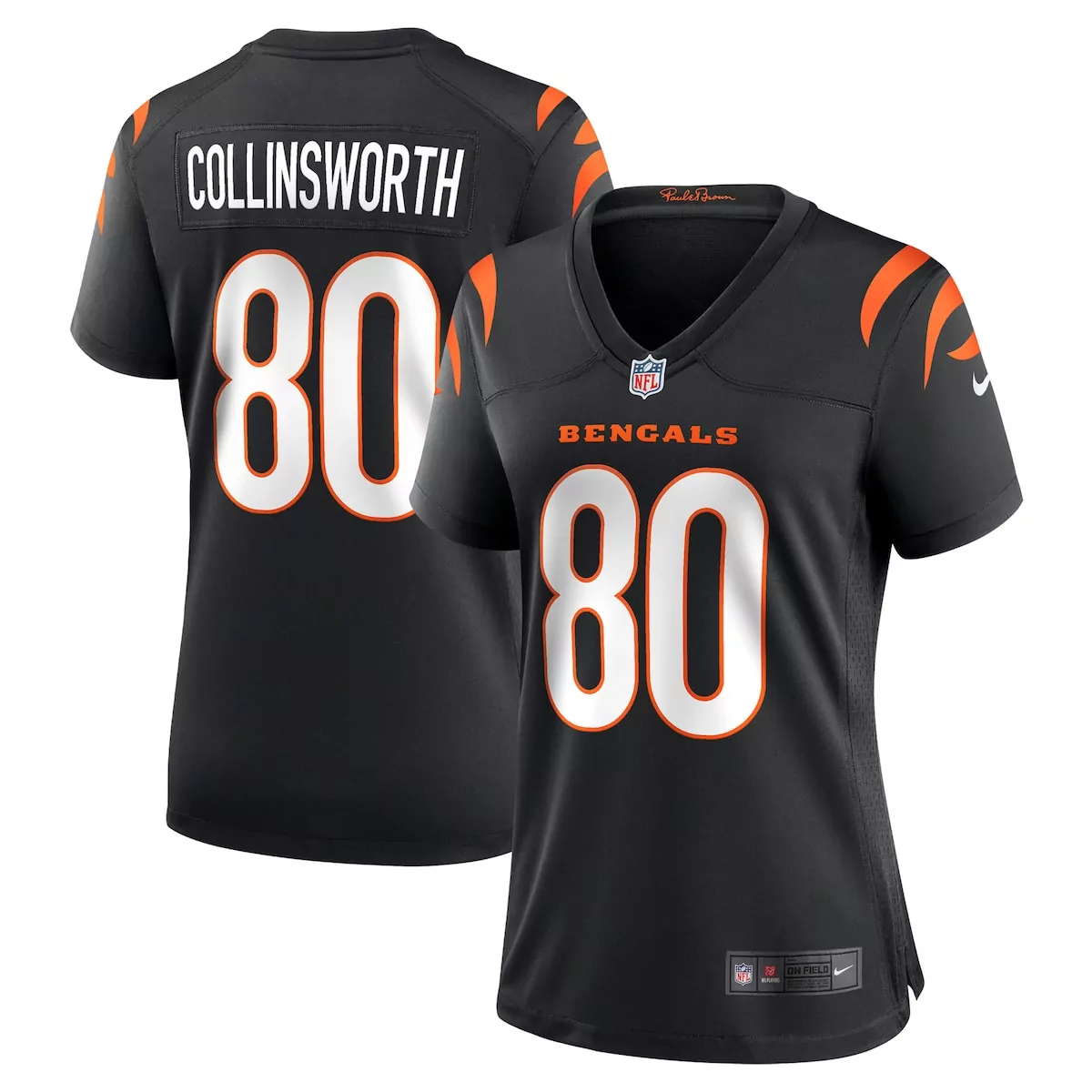 Cris Collinsworth Cincinnati Bengals Black Team Retired Player Game Jersey | 8B2 Style | Limited Edition Fan Gear | For Men, Women & Youth