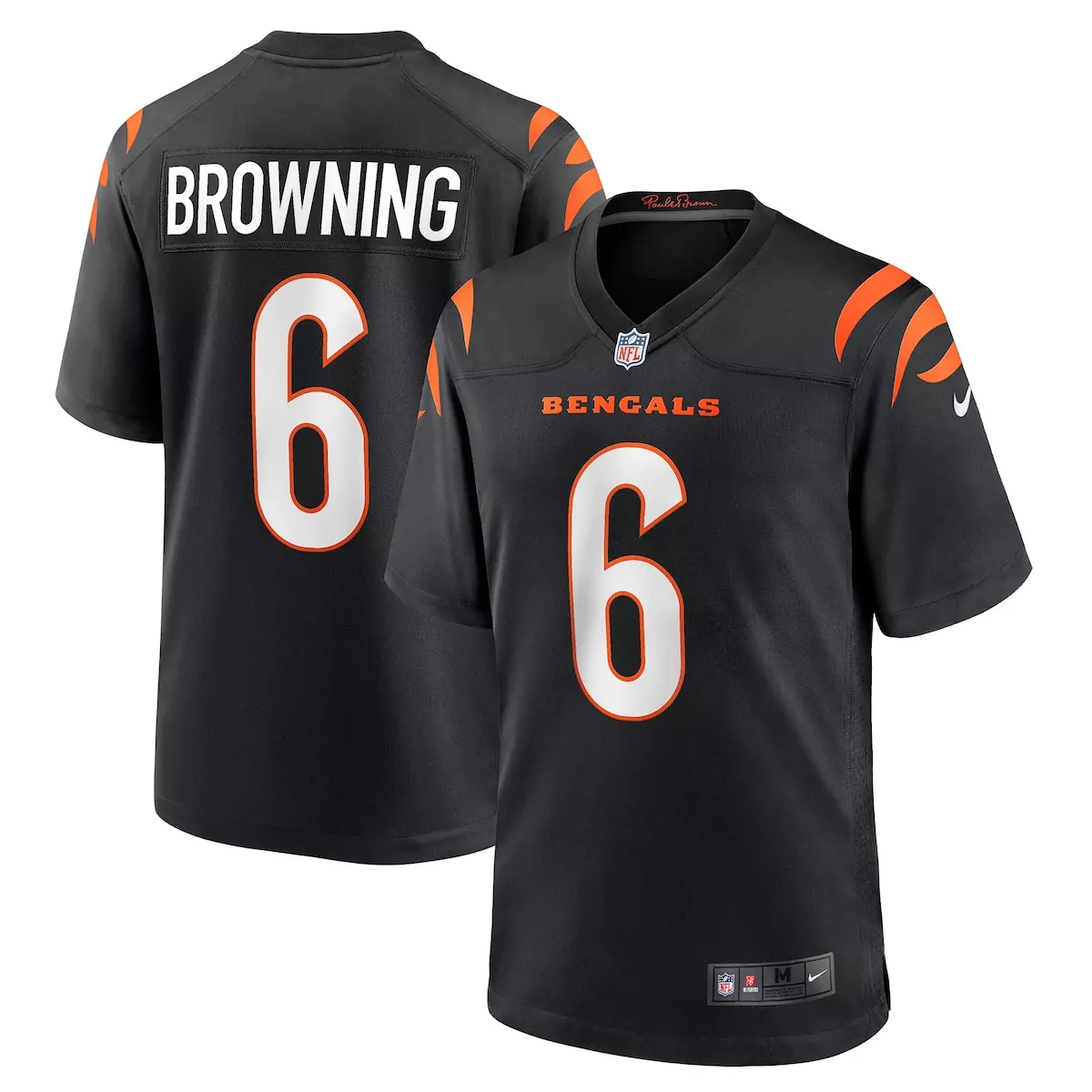 Jake Browning Cincinnati Bengals Black Game Jersey | Team Spirit Gear | Perfect for Fans | For Men, Women & Youth