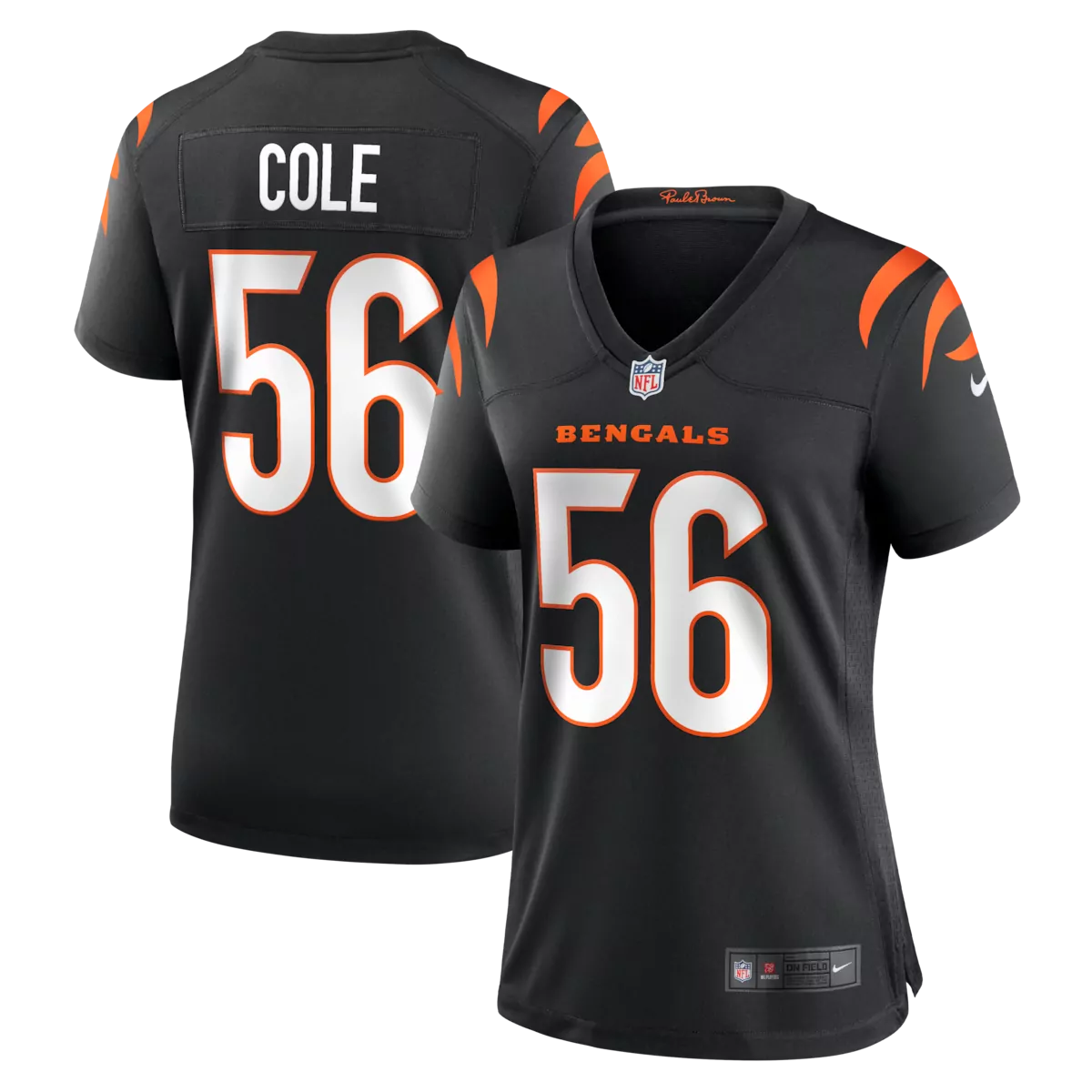 Myles Cole Cincinnati Bengals Black Game Jersey | Official Team Gear | For Men, Women & Youth