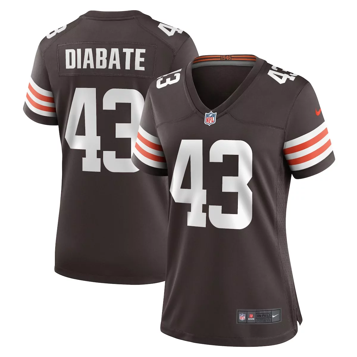 Mohamoud Diabate Cleveland Browns Brown Team Game Jersey | Stylish Fan Gear for Men, Women & Youth | Ideal for Game Day