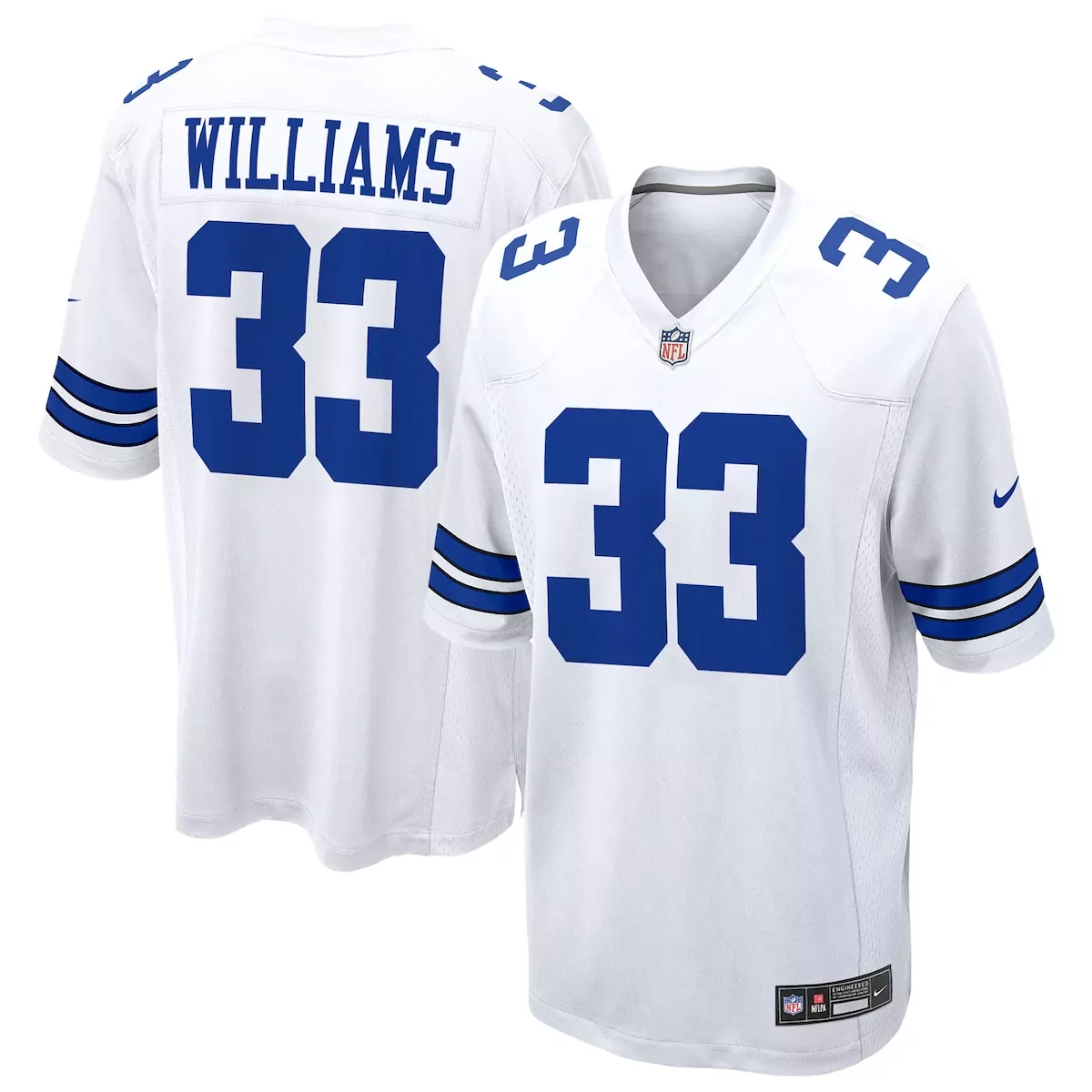 Javonte Williams Dallas Cowboys 2023 White Game Jersey | Essential Fan Gear | For Men, Women & Youth