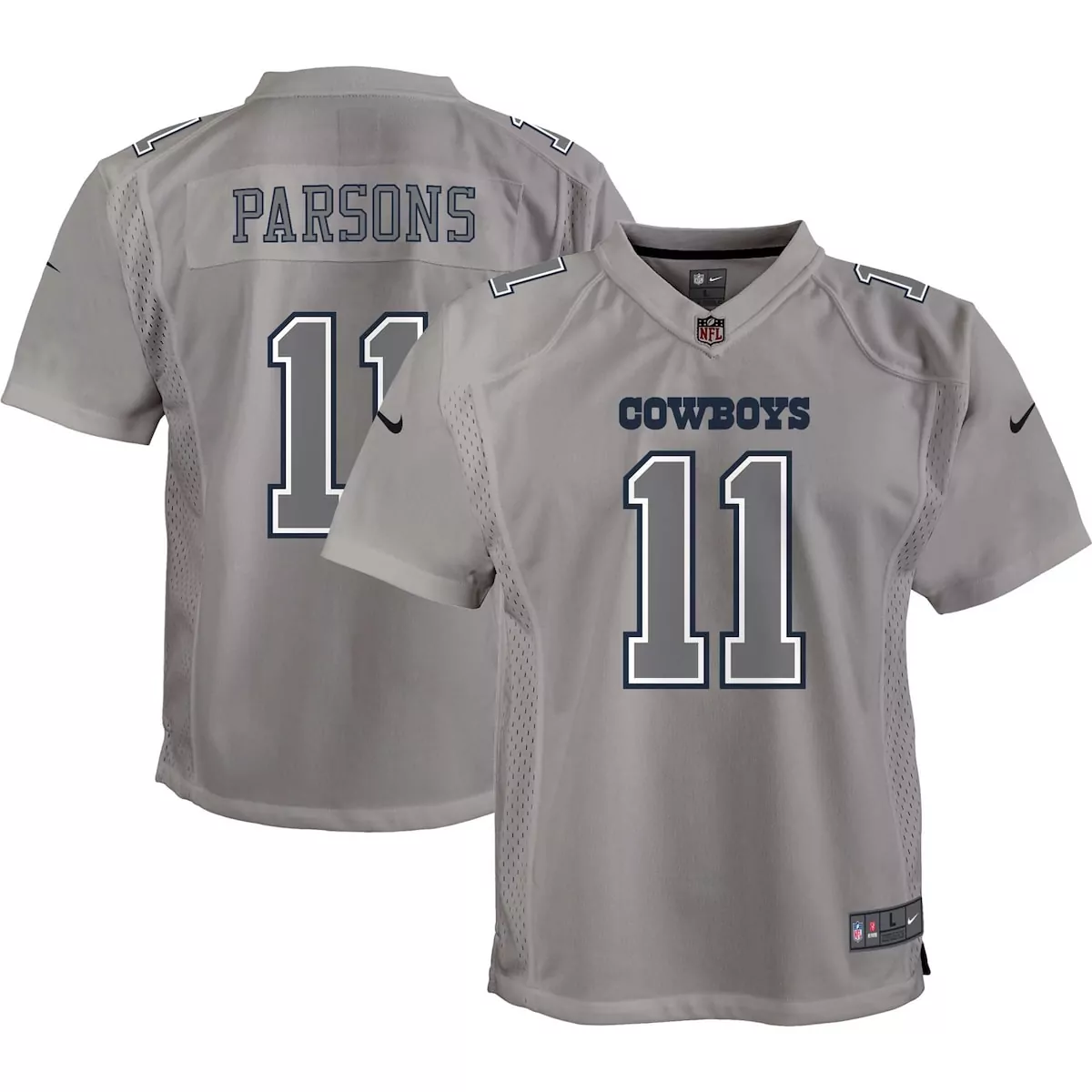 Micah Parsons Dallas Cowboys Gray Atmosphere Game Jersey | Essential Fan Gear | For Men, Women & Youth
