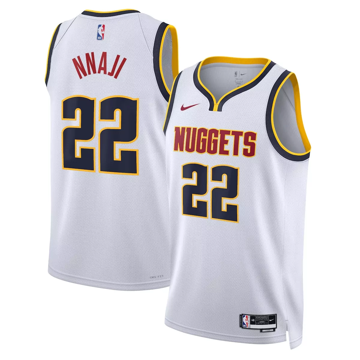Zeke Nnaji Denver Nuggets Association Edition Jersey | White Unisex Style | Fan Gear | For Men, Women & Youth